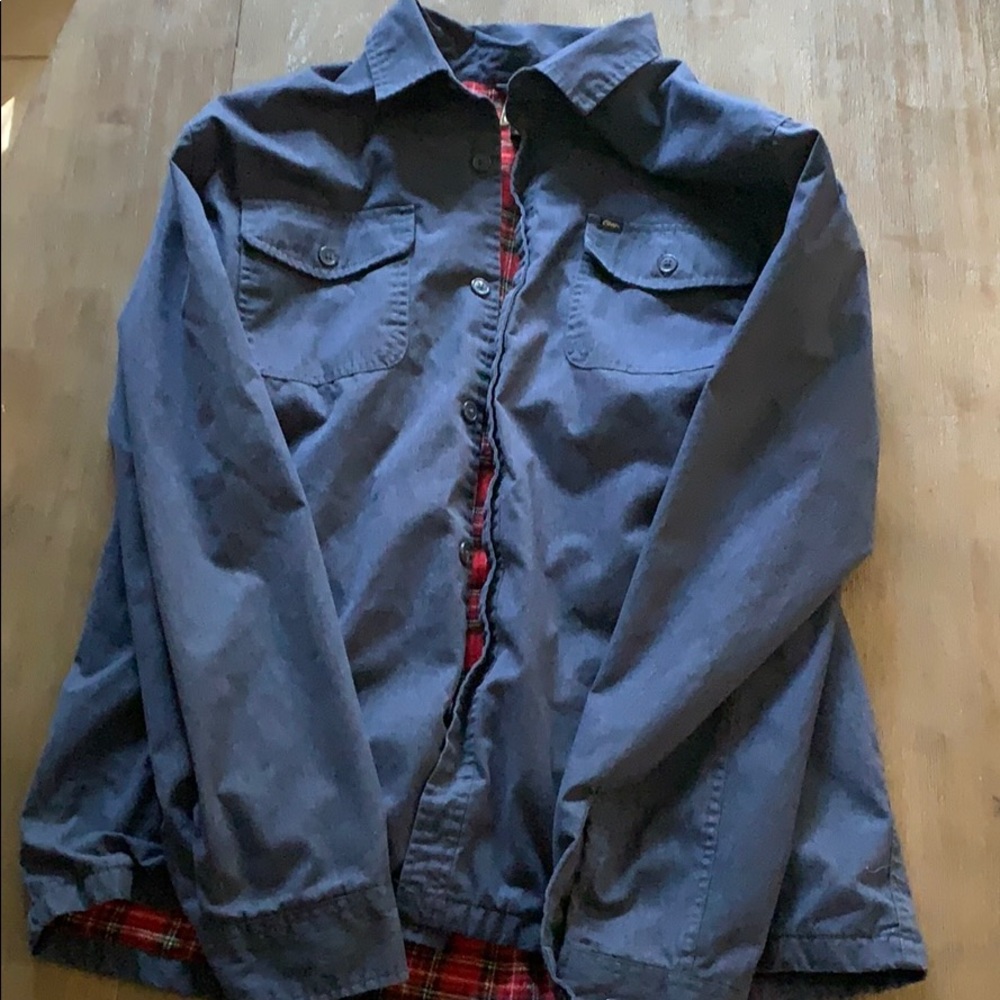 Obey Blue Jacket with Plaid interior